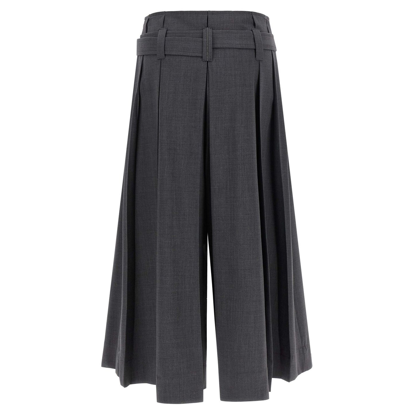 Brunello Cucinelli Gray Virgin Wool Bermuda Shorts