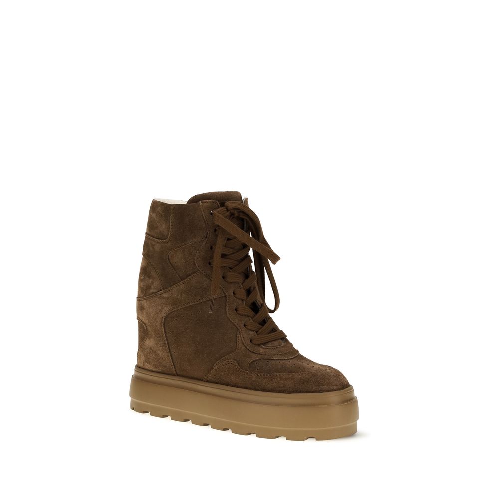Casadei Brown Rubber Chunky Sneakers