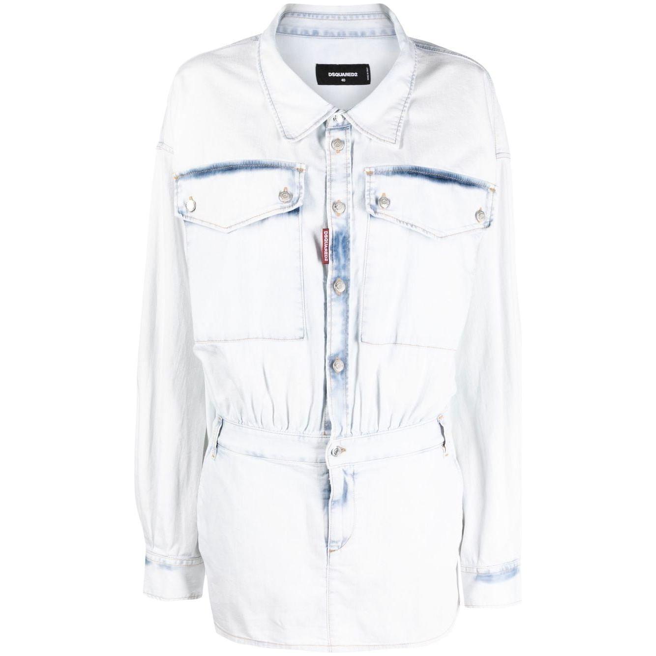 Dsquared2 Dresses Clear Blue Dresses Dsquared2 White Smoke