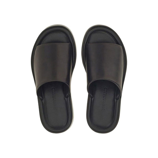 Ferragamo crossover-strap leather slides Sandals Black Sandals Ferragamo