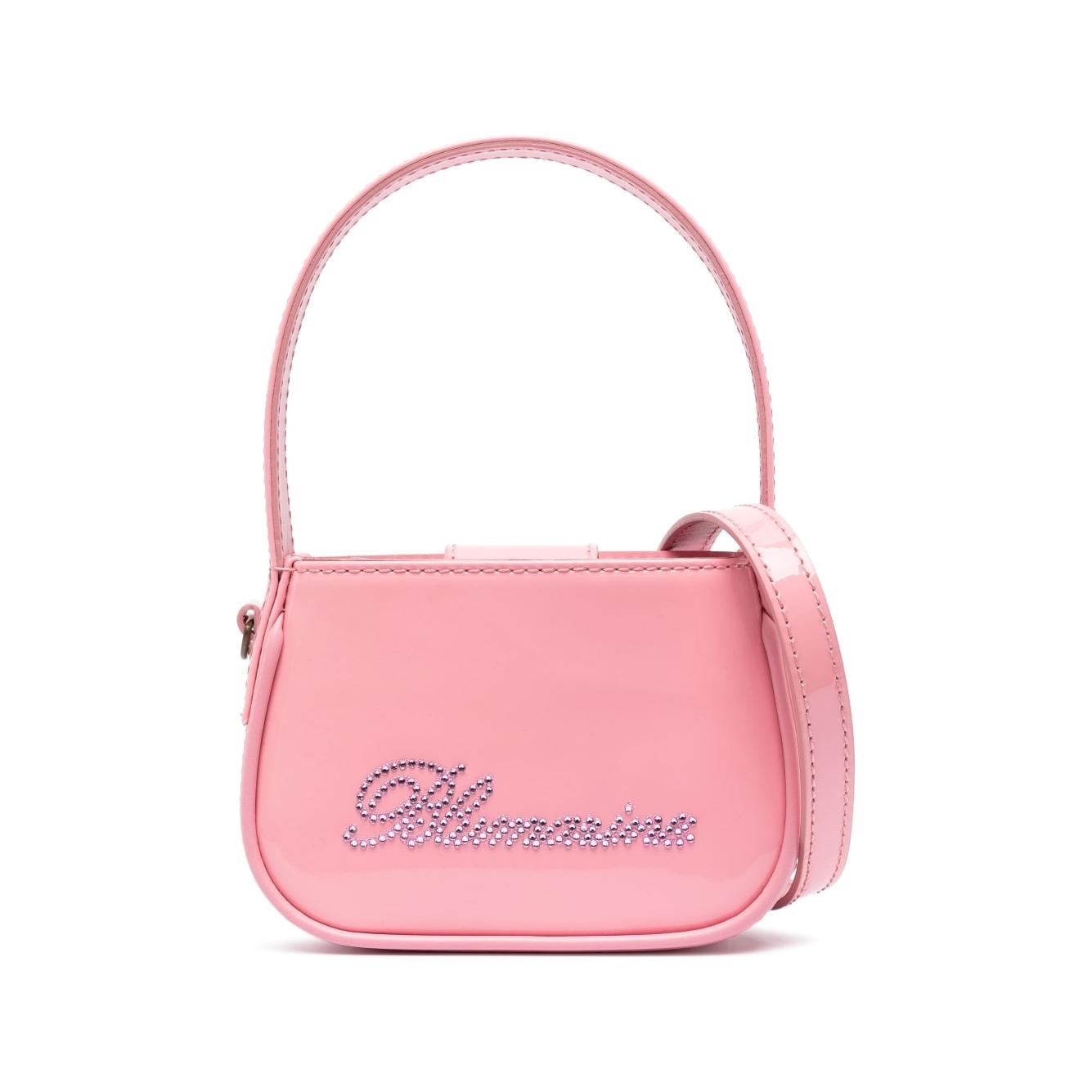 Blumarine crystal-embellished logo tote Bag Pink Handbag Blumarine