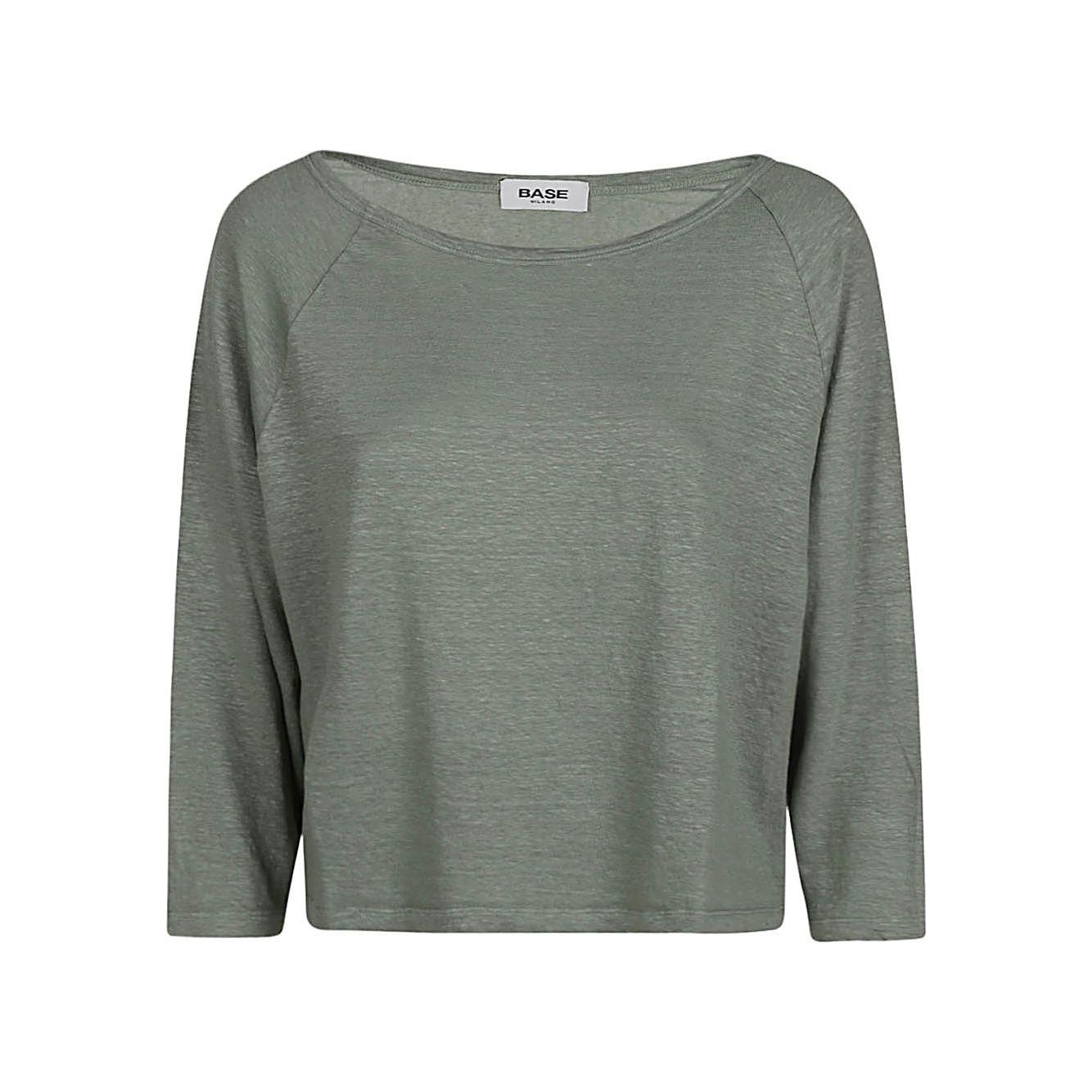 Base Sweaters Green Topwear Base Dim Gray