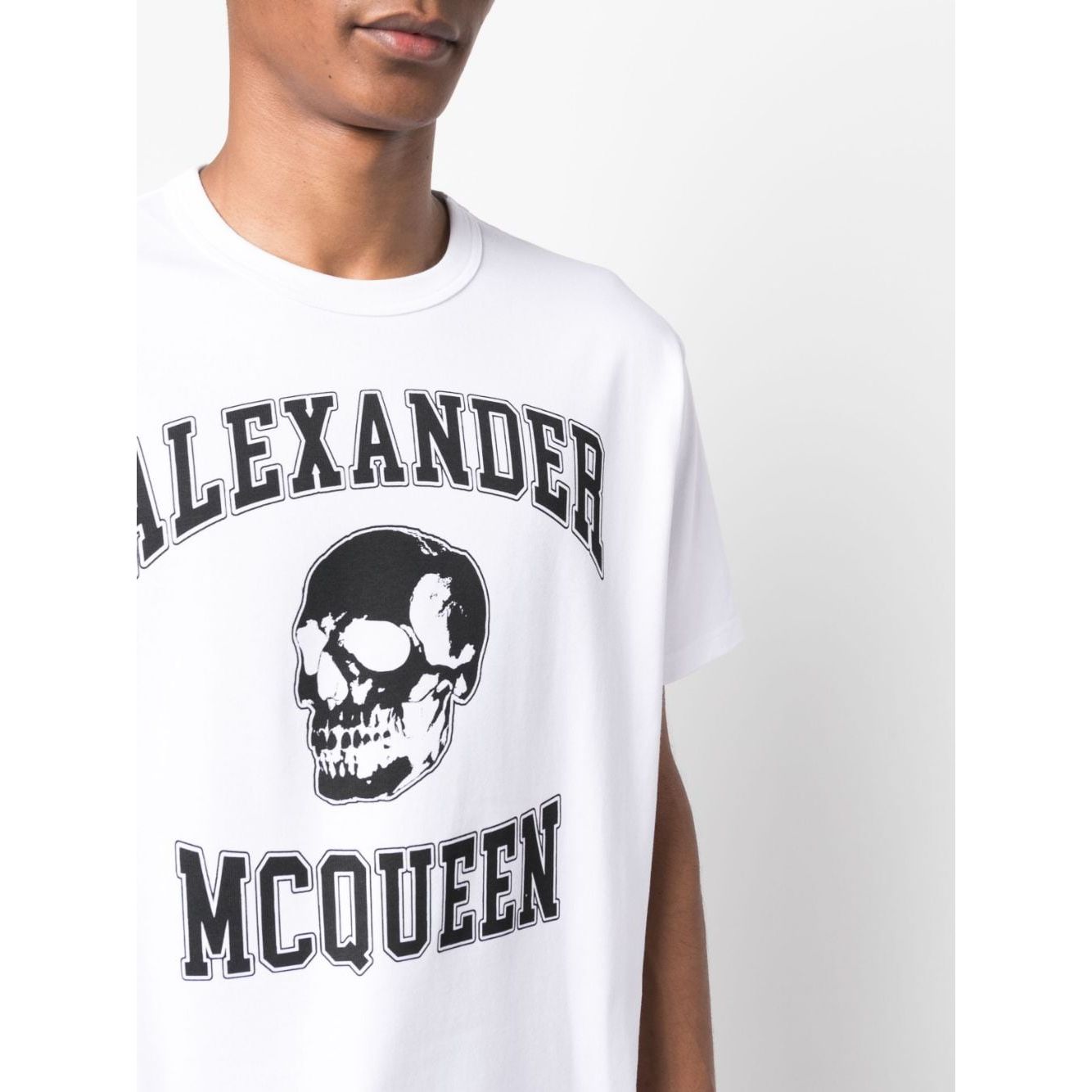 Alexander McQueen T-shirts and Polos White Topwear Alexander Mcqueen