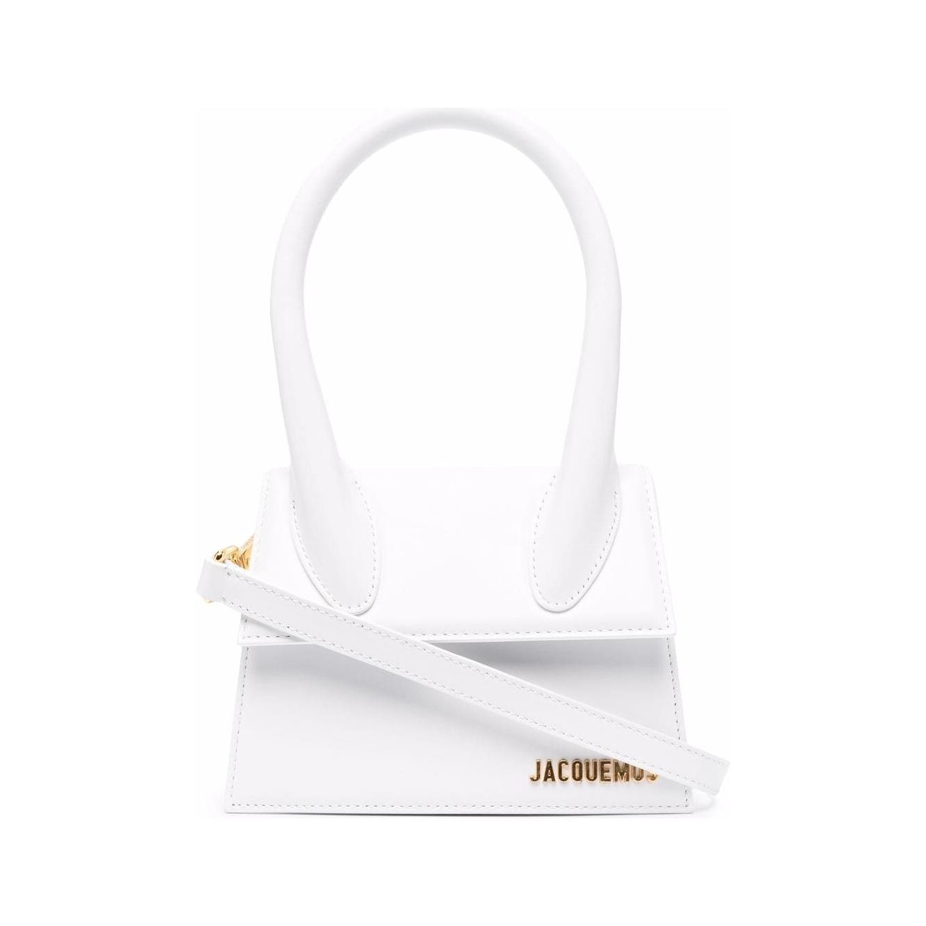 JACQUEMUS Le Chiquito Leather Top-Handle Bag White Handbag JACQUEMUS