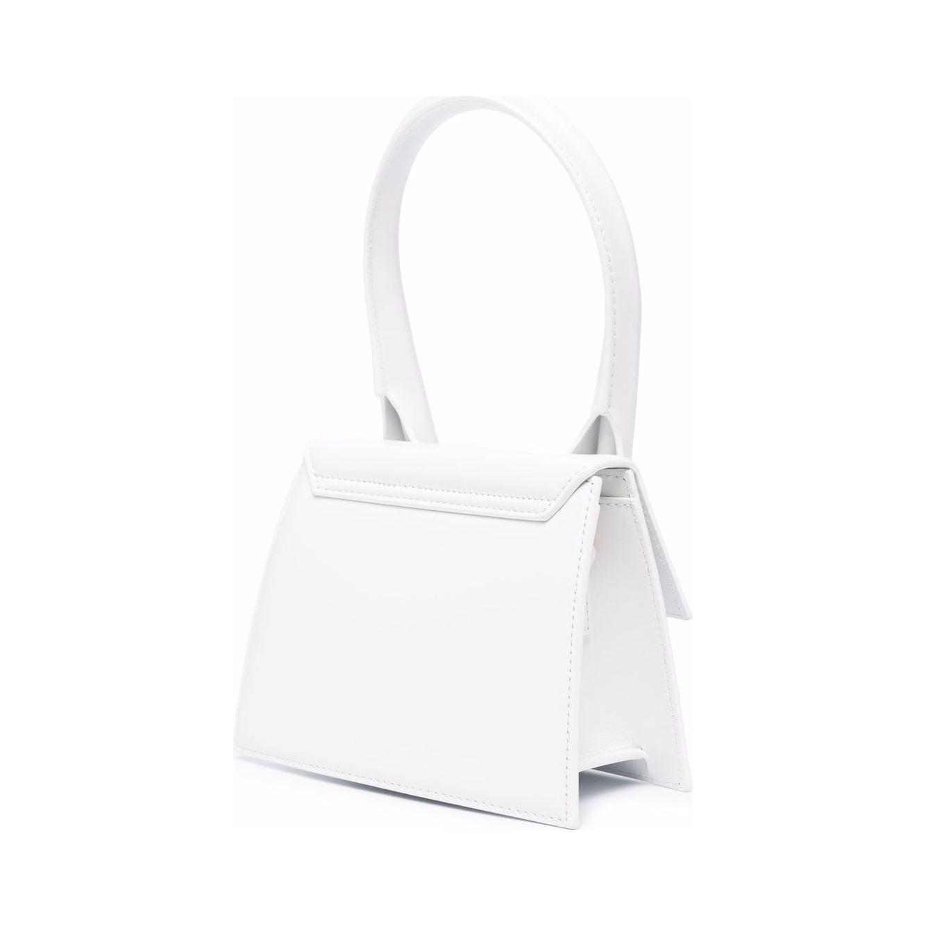 JACQUEMUS Le Chiquito Leather Top-Handle Bag White Handbag JACQUEMUS