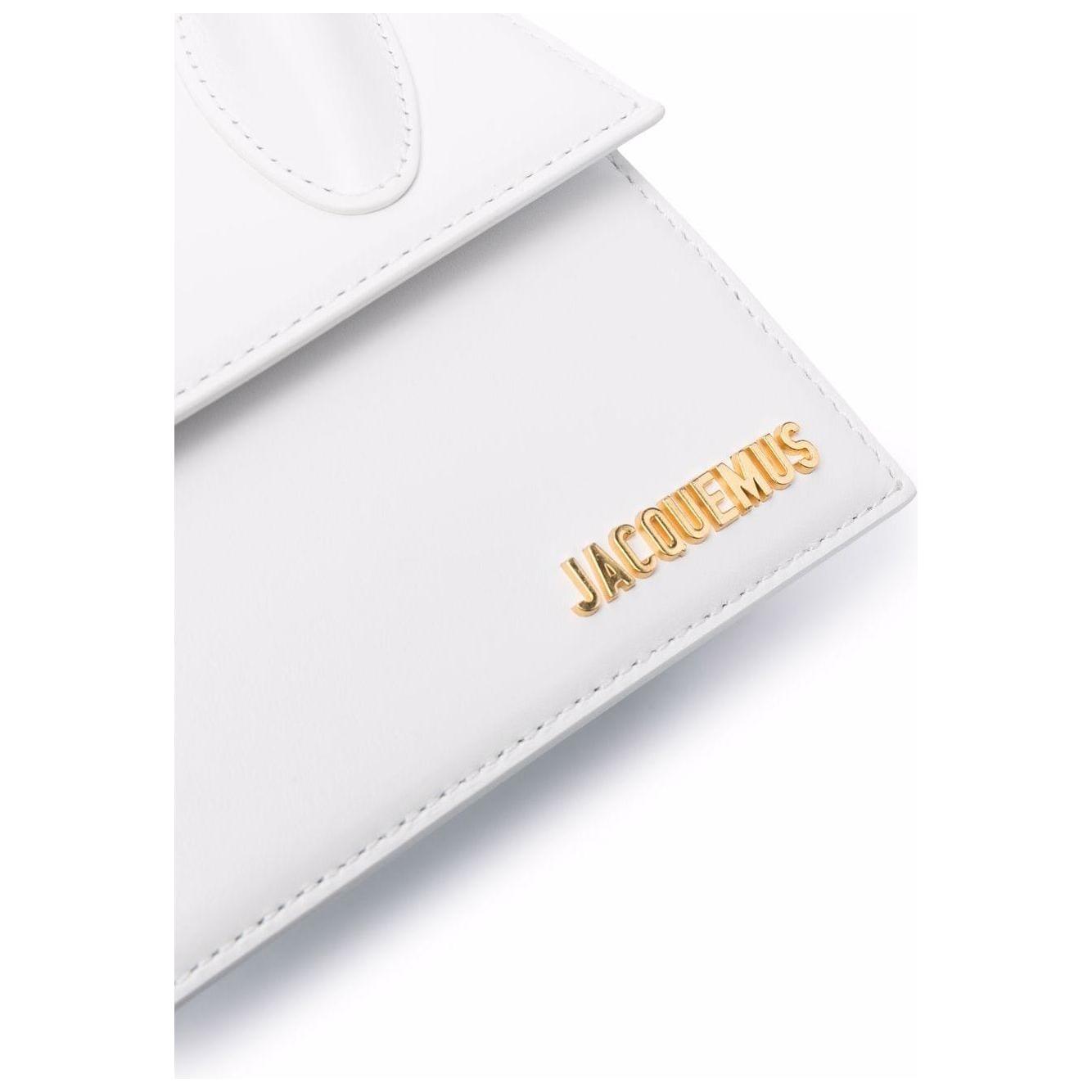 JACQUEMUS Le Chiquito Leather Top-Handle Bag White Handbag JACQUEMUS