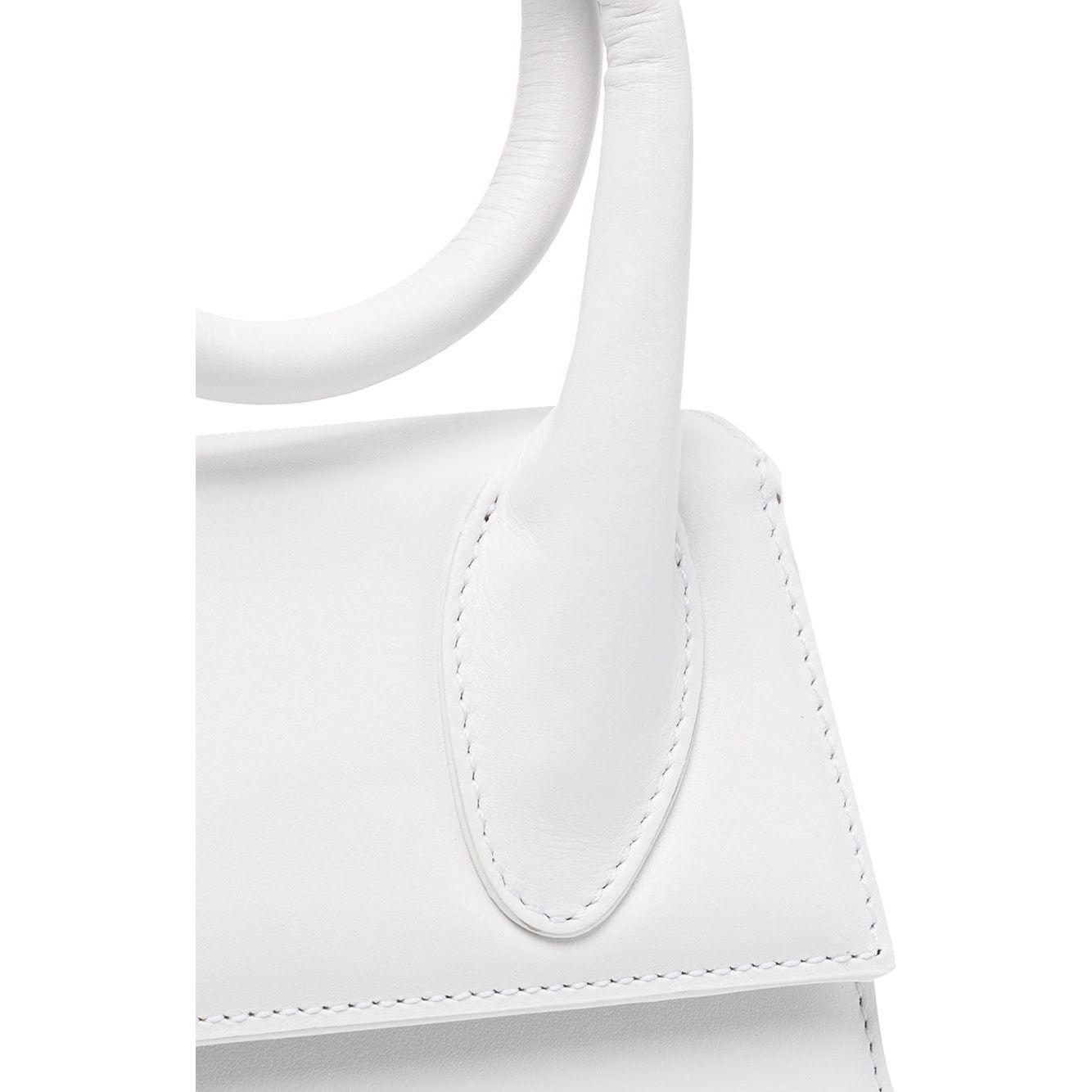 JACQUEMUS leather Le Chiquito Noeud Bag White Handbag JACQUEMUS