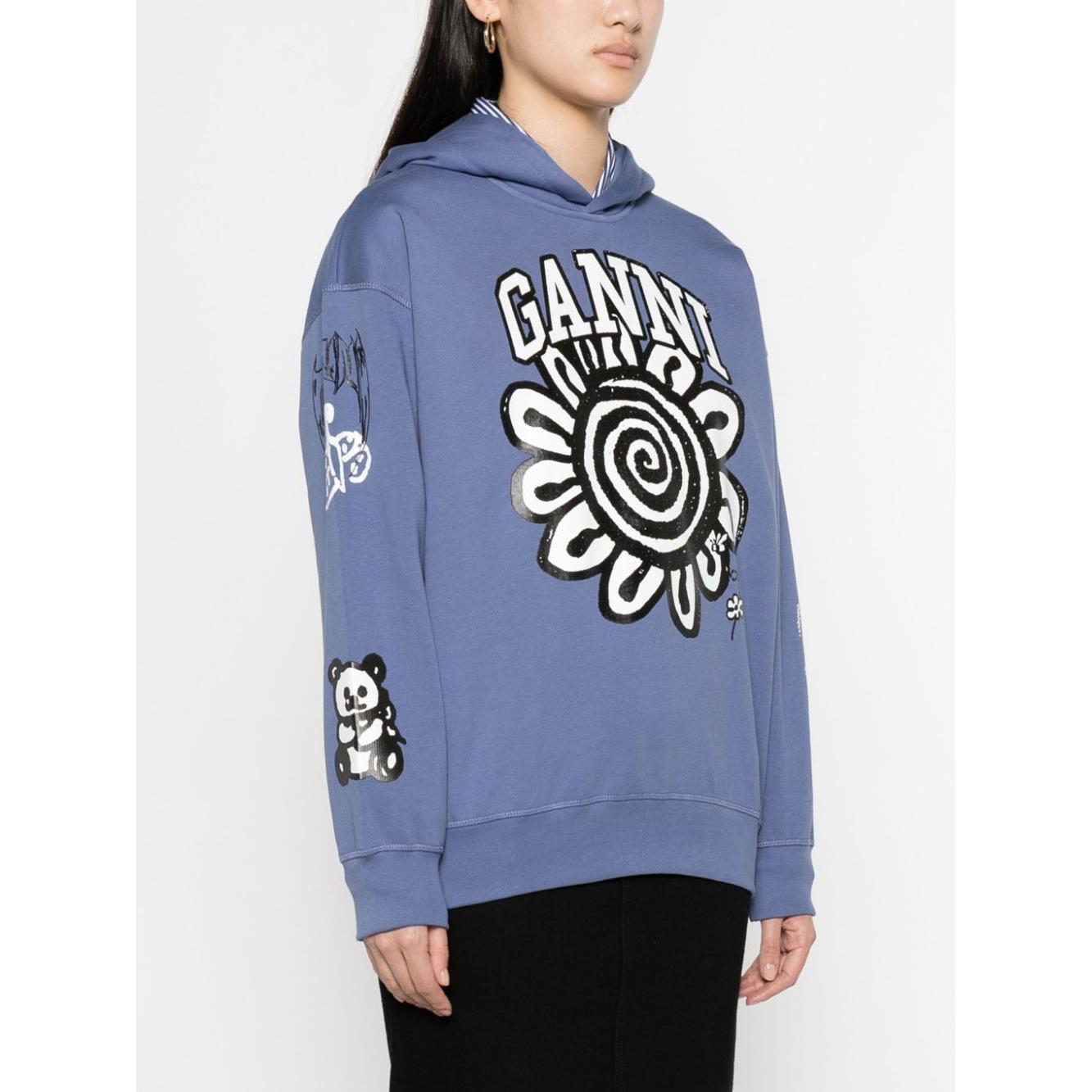 GANNI Sweaters Blue Topwear Ganni