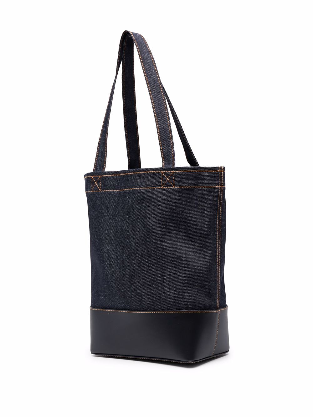 A.P.C. Axel denim leather Tote Bag Blue