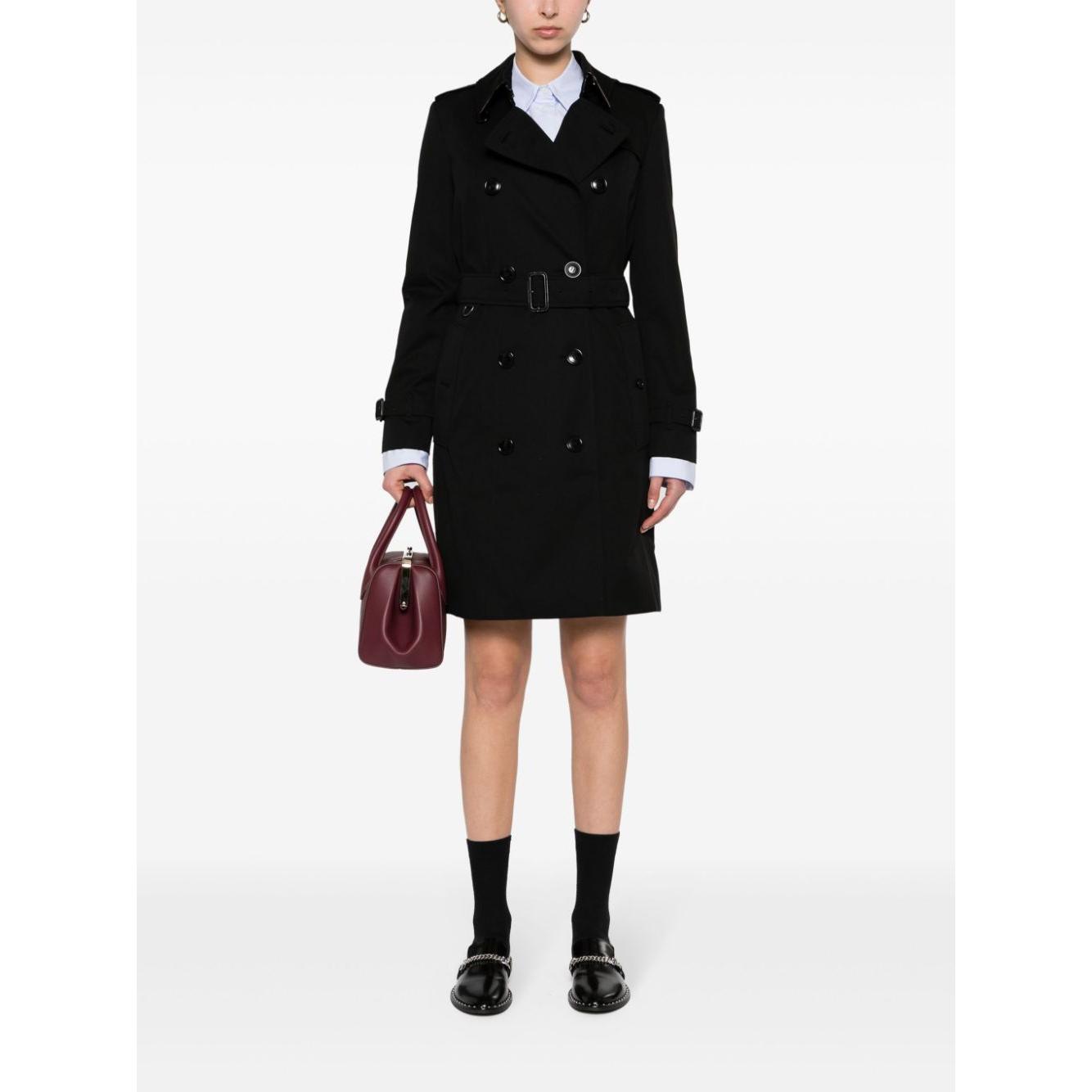 Burberry Gabardine Chelsea cotton trench coat Black Coats Burberry Black