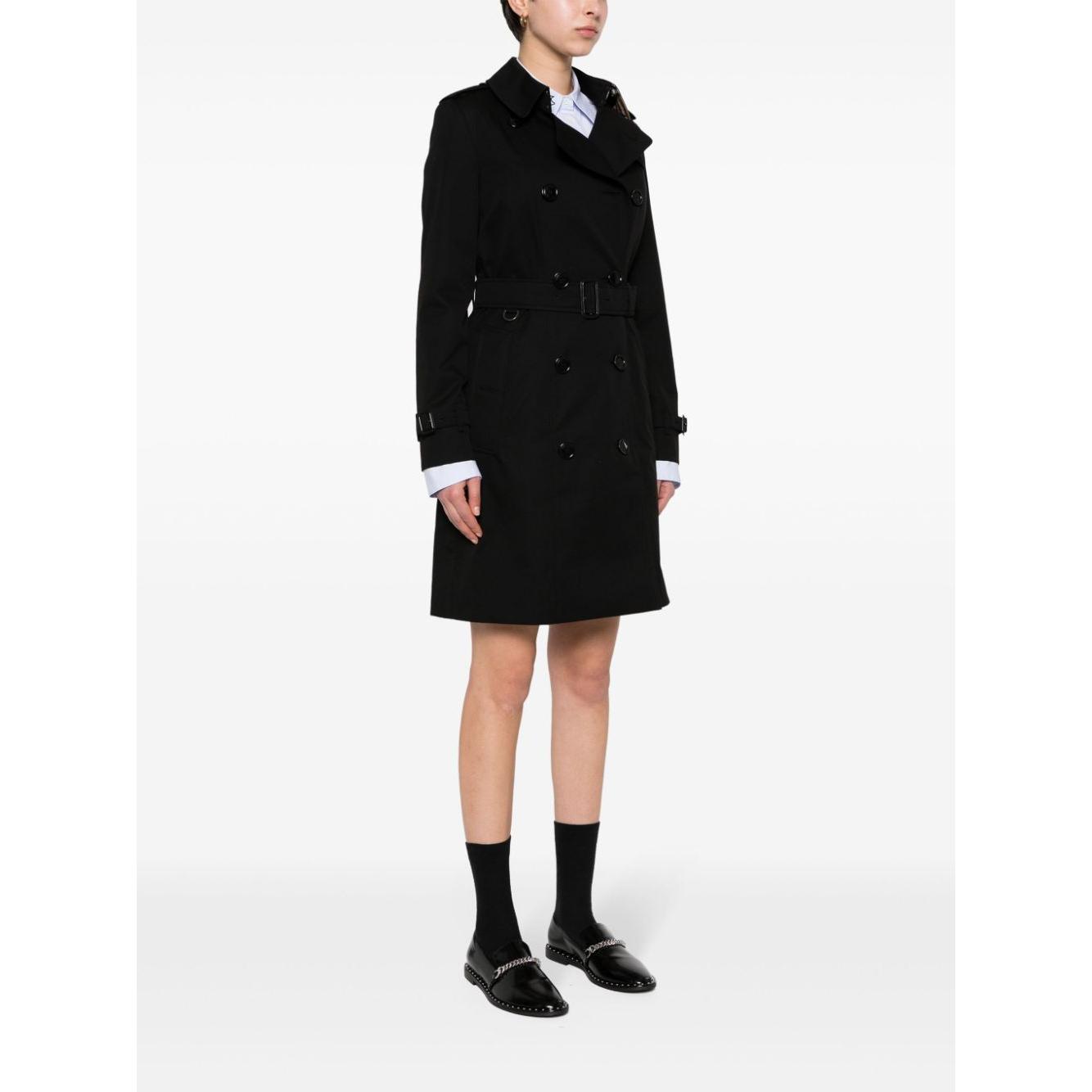 Burberry Gabardine Chelsea cotton trench coat Black Coats Burberry Black
