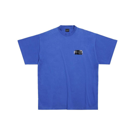 Balenciaga Gaffer Political Campaign-print T-shirt Topwear Balenciaga Steel Blue