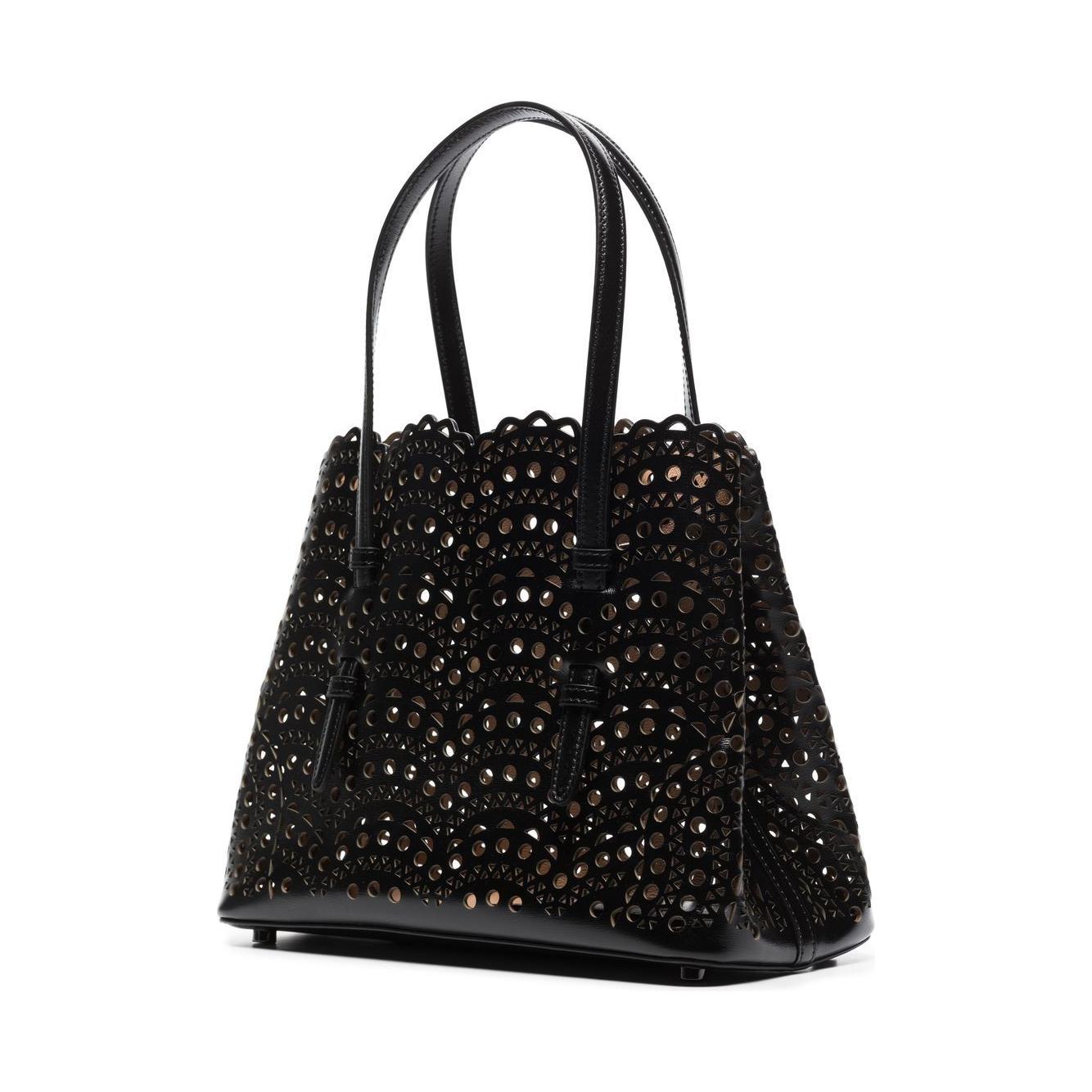 Alaia Mina leather tote Bag Black