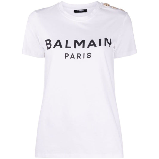 Balmain T-shirts and Polos White