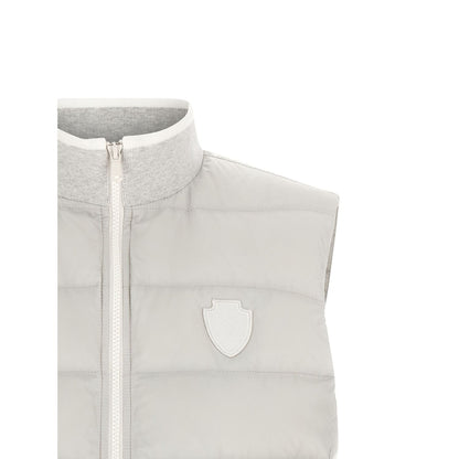 Brunello Cucinelli Gray Polyester Sleeveless Jacket