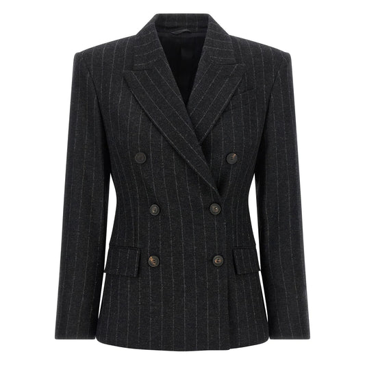 Brunello Cucinelli Gray Virgin Wool Blazer
