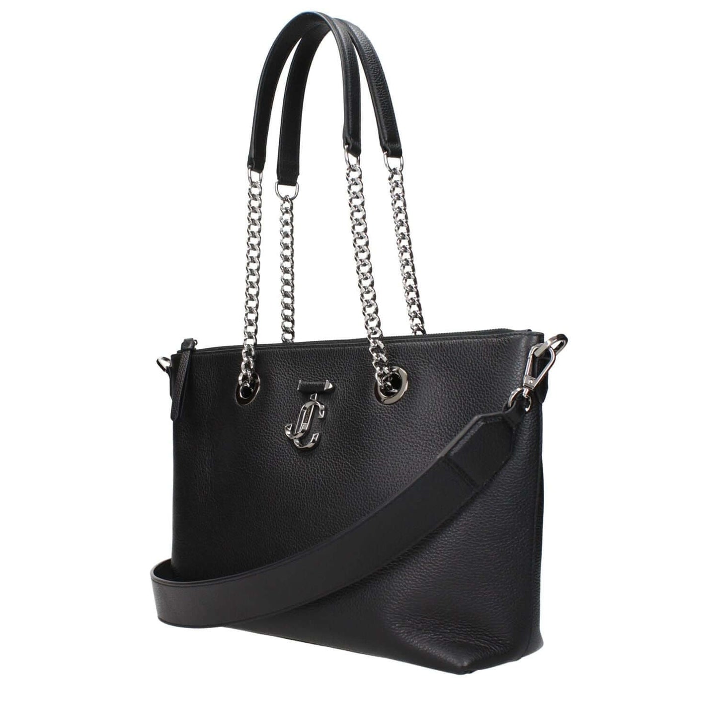 Jimmy Choo Black Leather Shoulder Bag