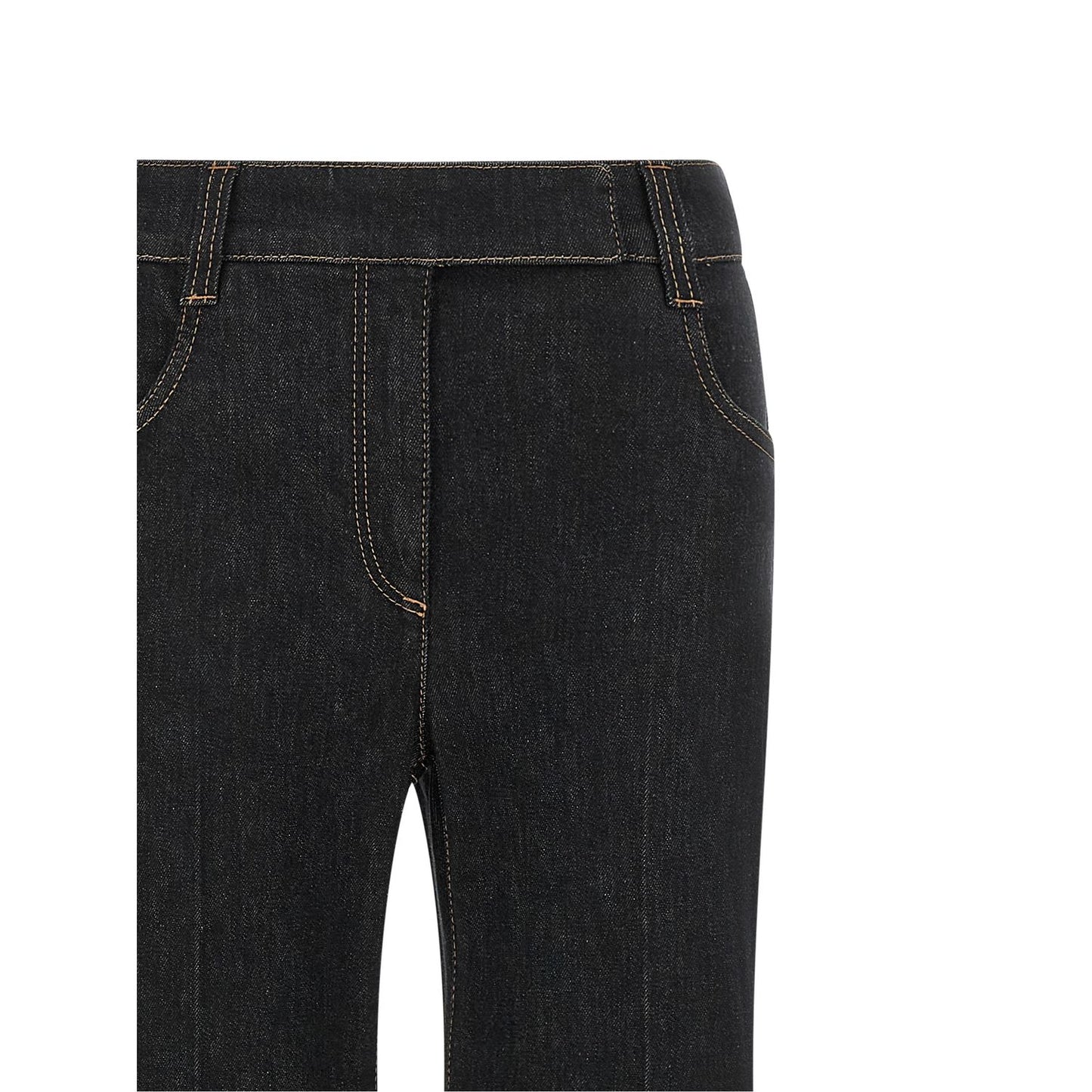 Brunello Cucinelli Blue Cotton Flared Jeans