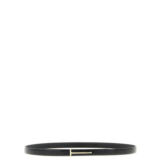 Tom Ford Black Calfskin Regular Belt