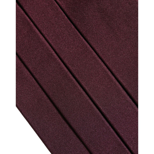 Dolce & Gabbana Maroon Men 100% Silk Belt Waist Cummerbund