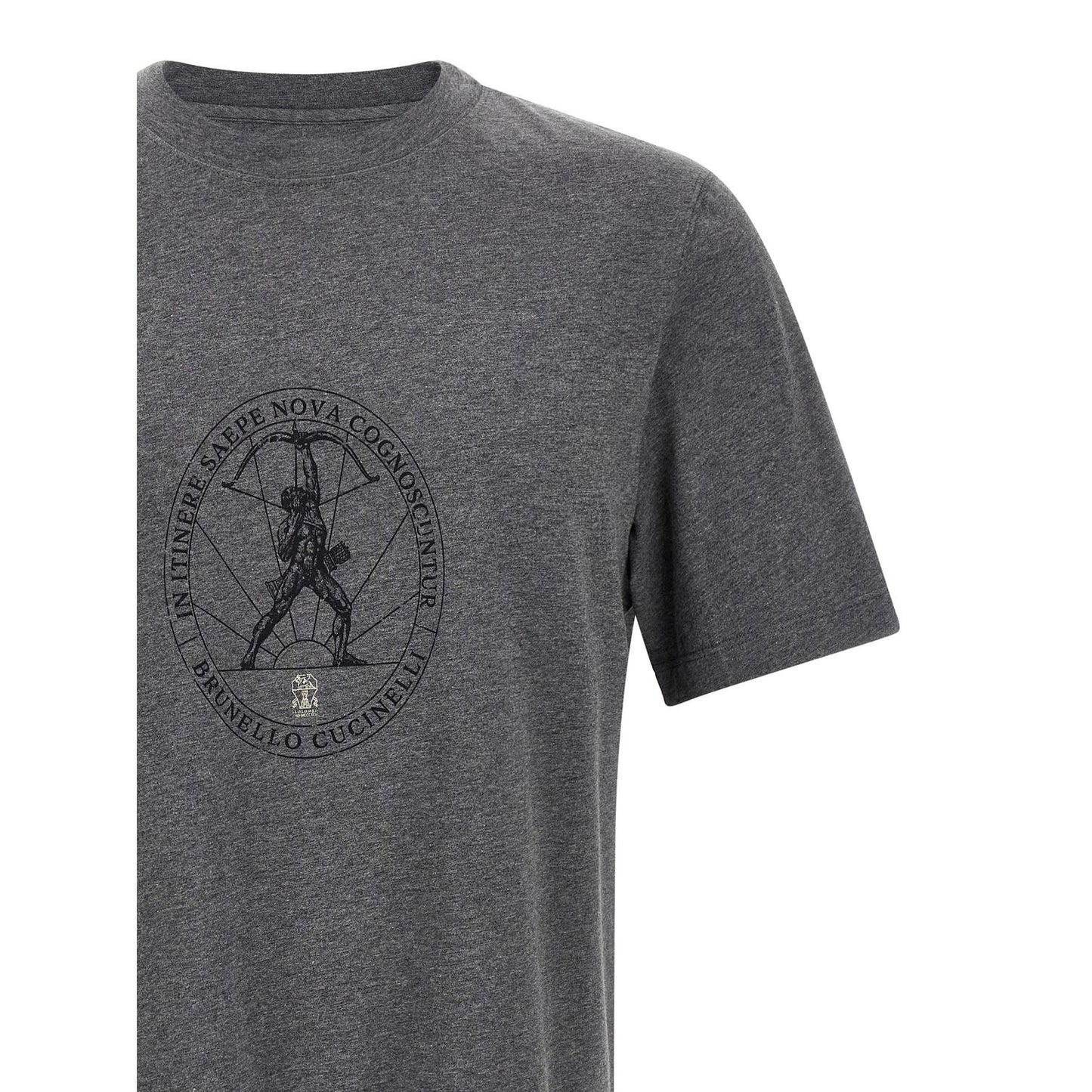 Brunello Cucinelli Gray Cotton T-Shirt