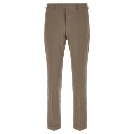 PT Torino Beige Cotton Casual Pants