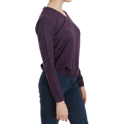 BYBLOS Purple V-neck Long Sleeve Pullover Top BYBLOS