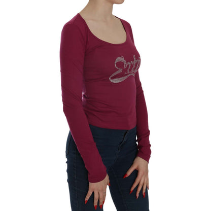 Exte Crystal Embellished Long Sleeve Casual Top Exte