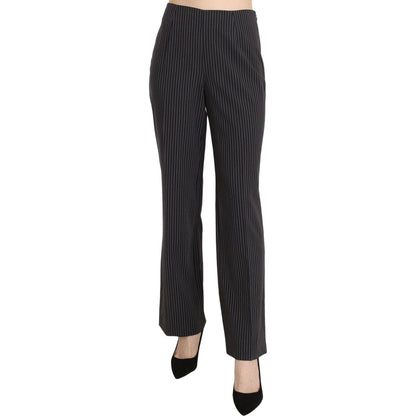 BENCIVENGA Black Striped Cotton Sretch Dress Trousers Pants Jeans & Pants