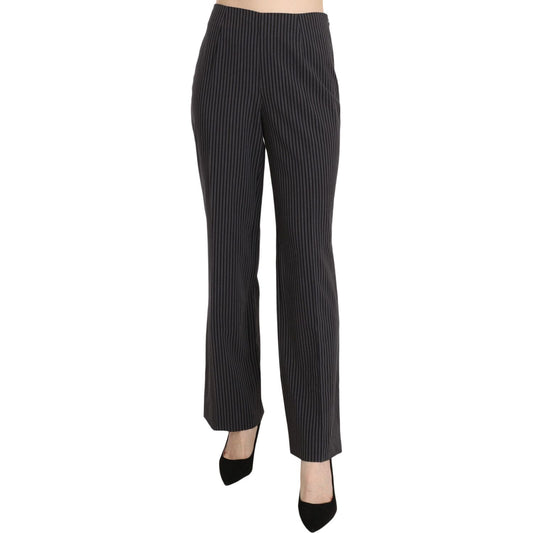 BENCIVENGA Black Striped Cotton Sretch Dress Trousers Pants BENCIVENGA