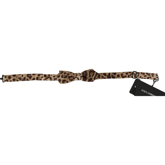 Dolce & Gabbana Exquisite Silk Leopard Print Bow Tie Bow Tie Dolce & Gabbana