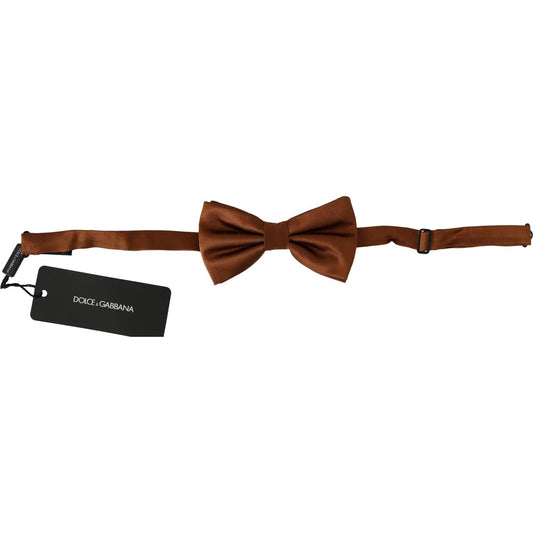 Dolce & Gabbana Elegant Silk Bow Tie in Bronze Elegance Bow Tie Dolce & Gabbana