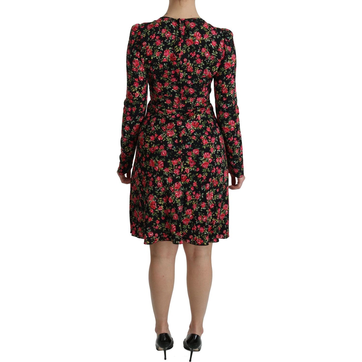 Dolce & Gabbana Floral A-Line Viscose Knee Length Dress Dolce & Gabbana