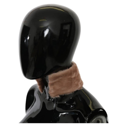 Dolce & Gabbana Beige Fur Neck Collar Lambskin Scarf