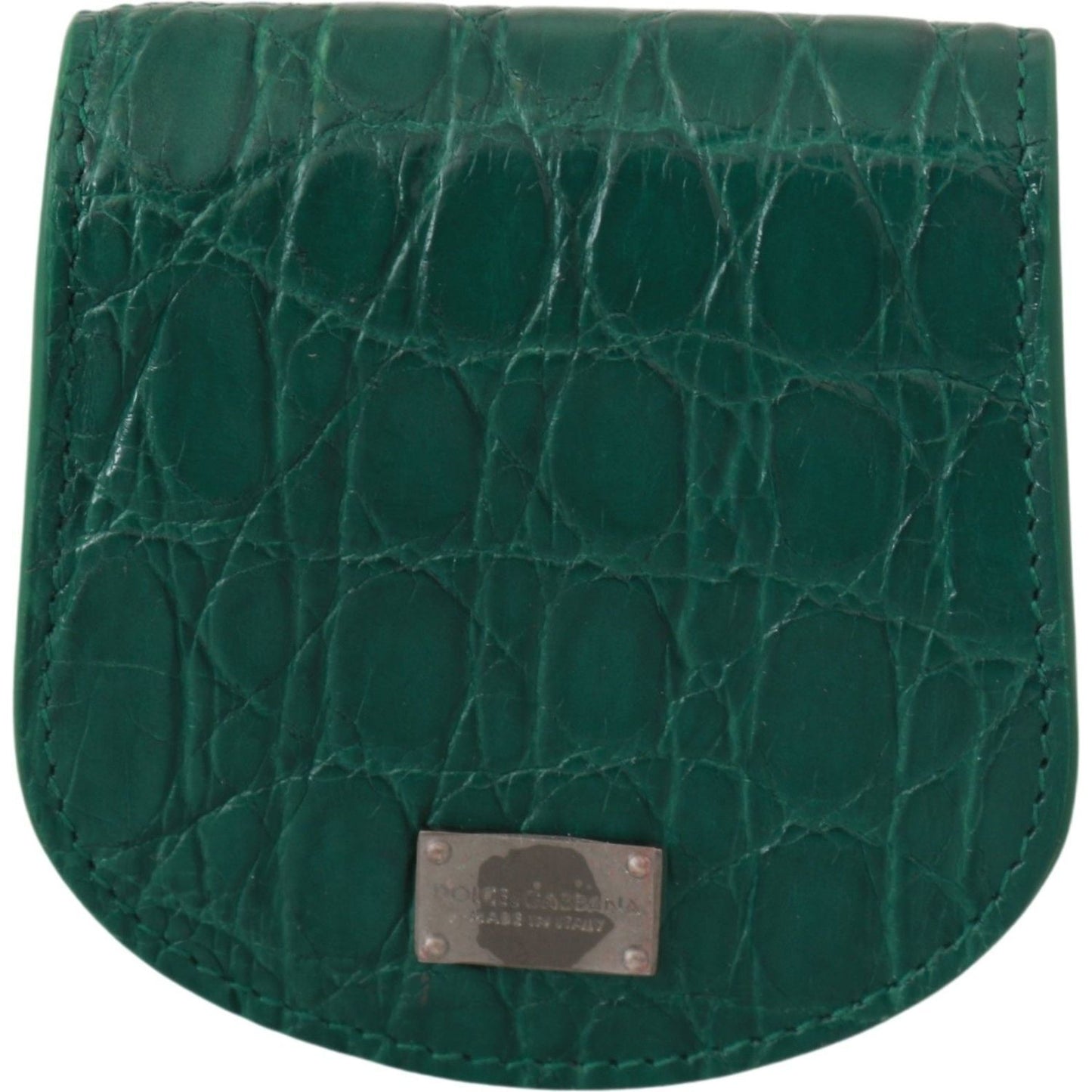 Dolce & Gabbana Green Exotic Skins Condom Case Holder Wallet Dolce & Gabbana