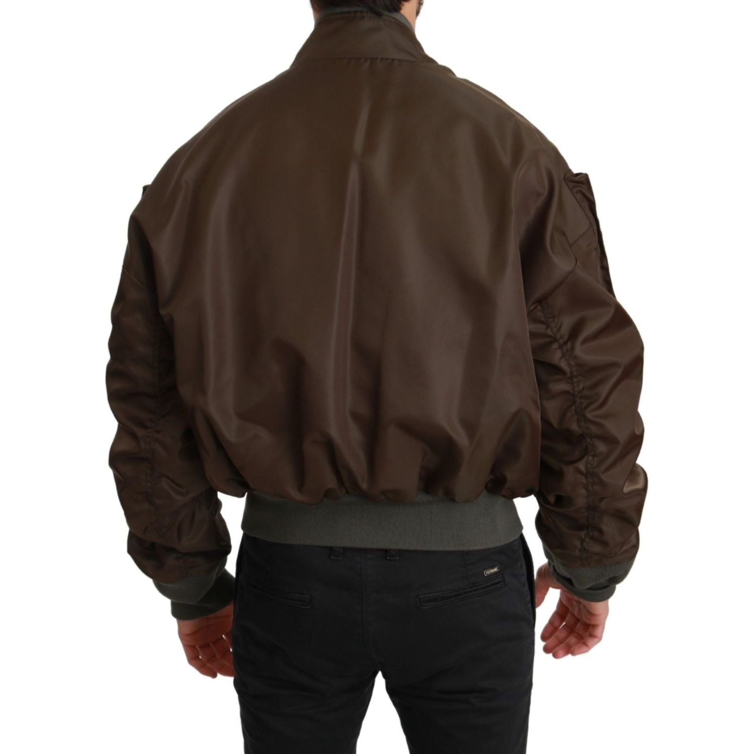 亮片双排扣飞行员夹克