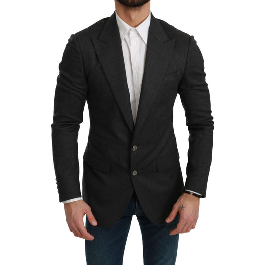 Dolce & Gabbana Gray NAPOLI Slim Fit Jacket Wool Blazer Dolce & Gabbana