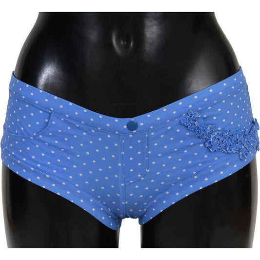 Ermanno Scervino Blue Shorts Beachwear Bikini Bottoms Swimsuit Ermanno Scervino