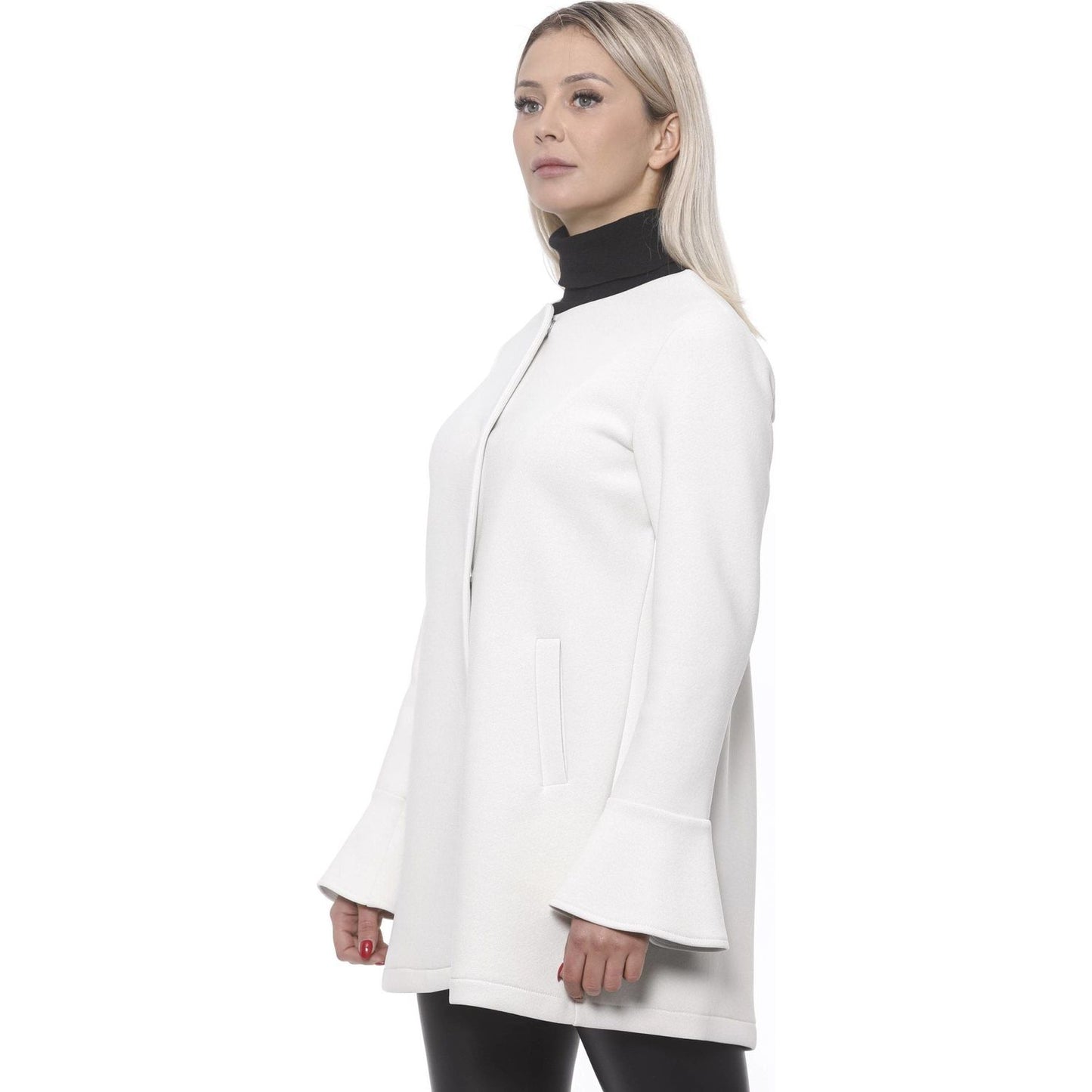 19V69 Italia White Neoprene Jacket & Coat