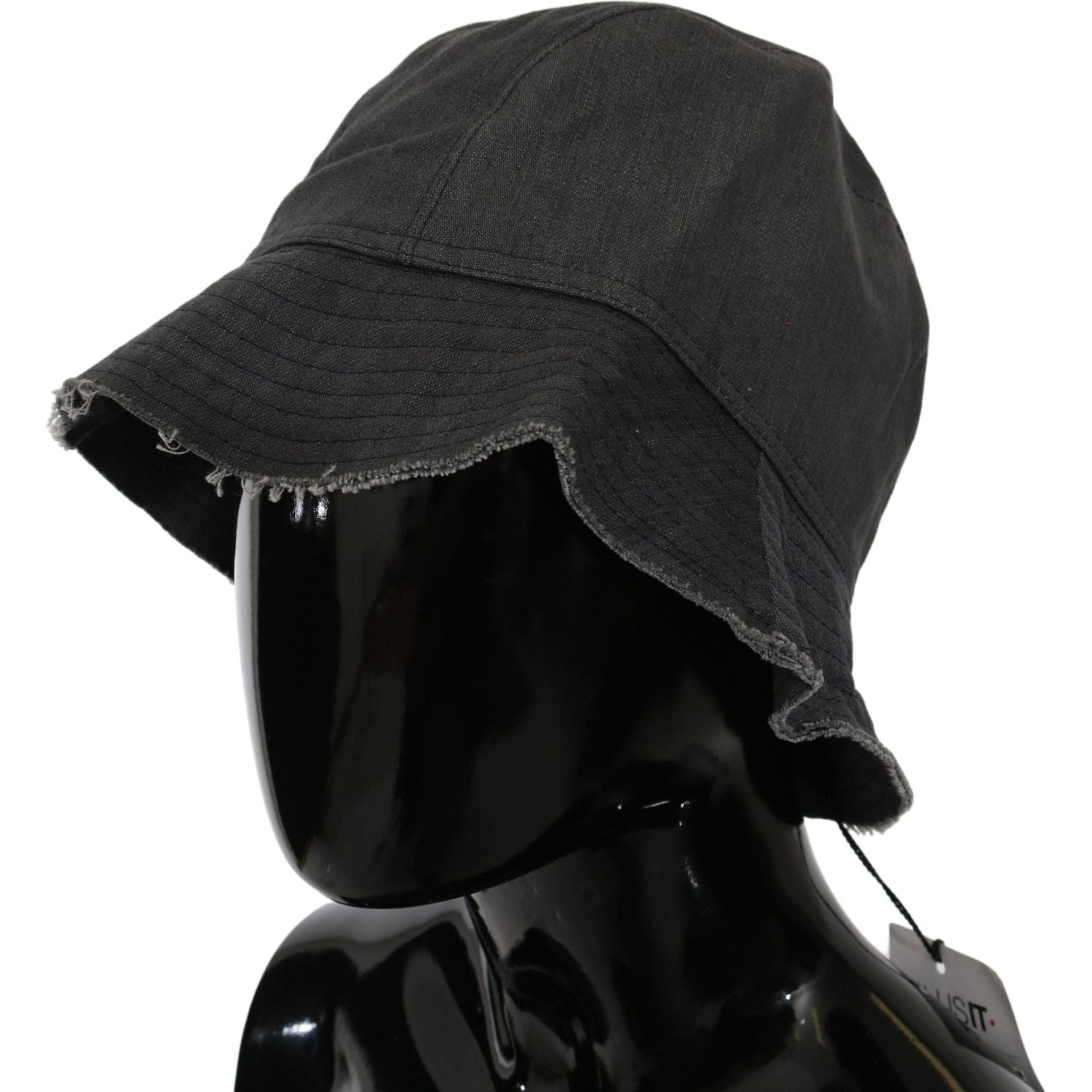Costume National Black Washed Wide Brim Outdoor Bucket Hat