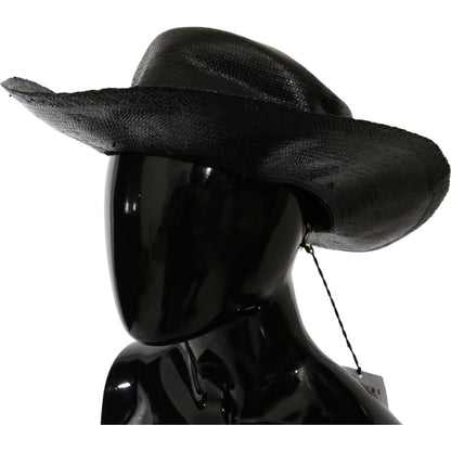 Costume National Black Wide Brim Cowboy Solid Hat