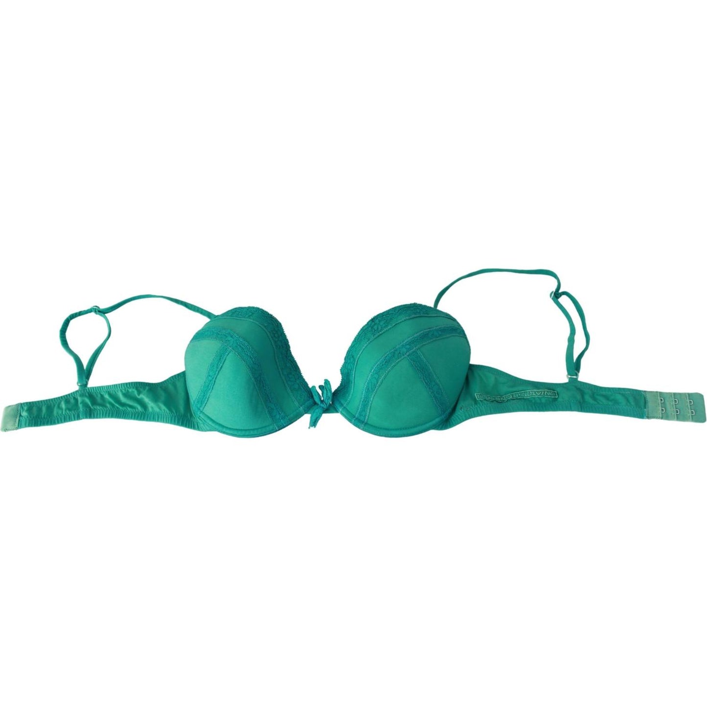 Ermanno Scervino Luxurious Green Cotton Push Up Bra Ermanno Scervino