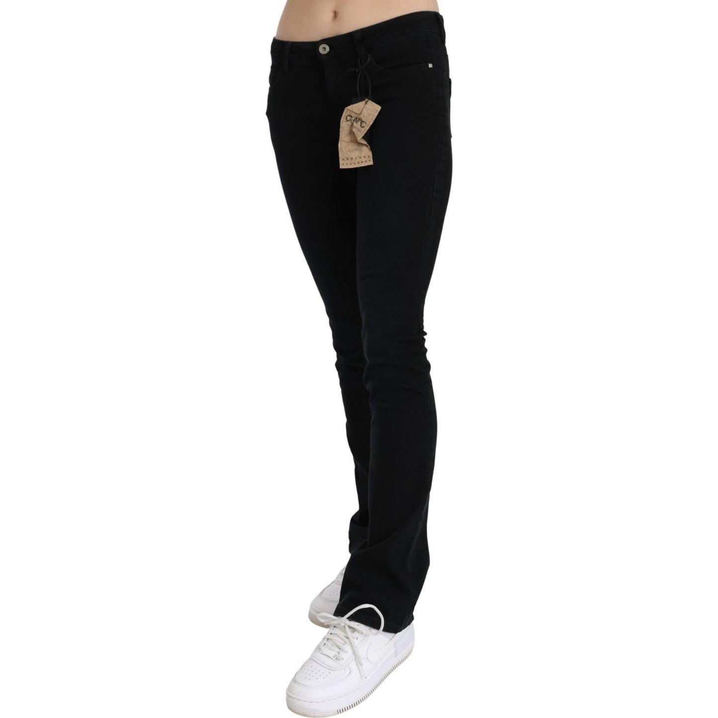 Costume National Chic Black Slim Fit Low Waist Denim Jeans & Pants Costume National