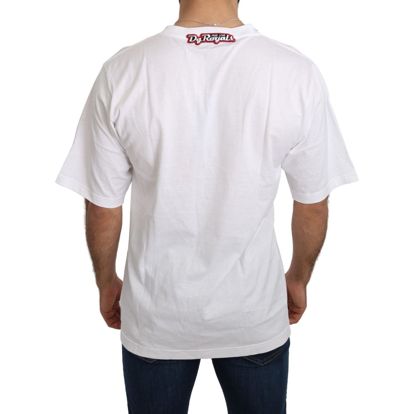 Dolce & Gabbana White Love Panda Print Top T-shirt Dolce & Gabbana