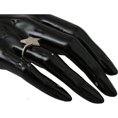 Nialaya Silver Womens Clear CZ Star 925 Ring