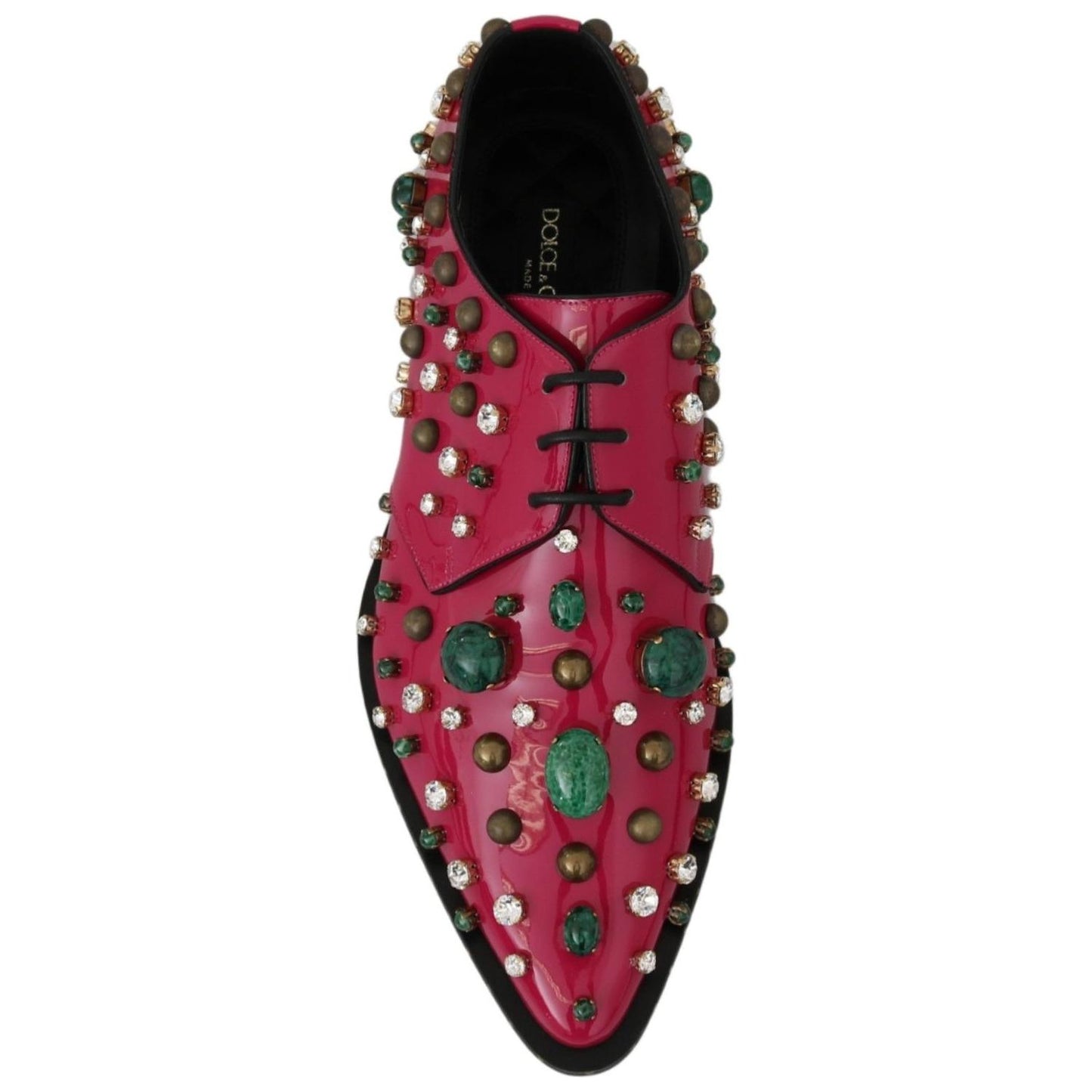 Dolce & Gabbana Fuchsia Pink Crystal Patent Flats Dolce & Gabbana