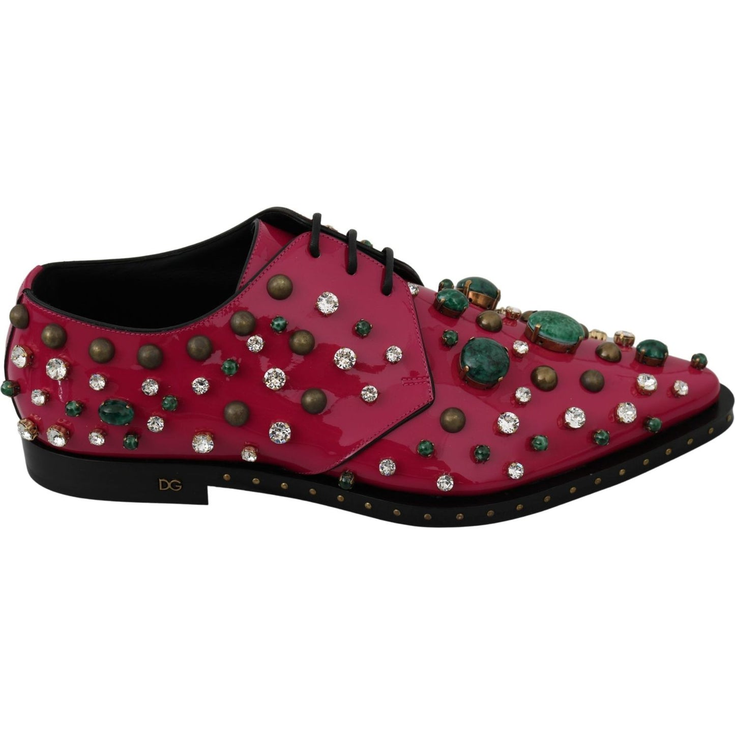 Dolce & Gabbana Fuchsia Pink Crystal Patent Flats Dolce & Gabbana