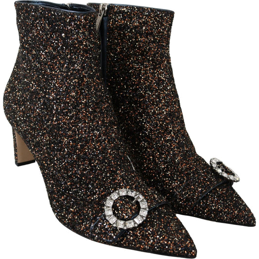 Jimmy Choo Amethyst Mix Hanover Heeled Glitter Boots Jimmy Choo