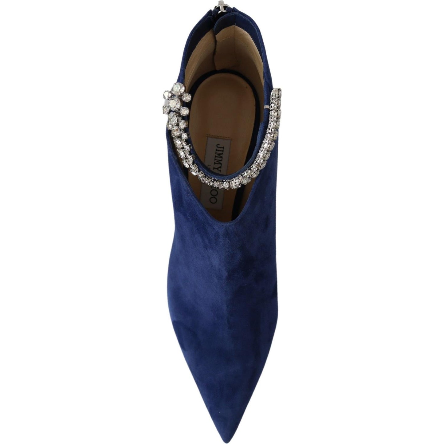 Jimmy Choo Pop Blue Crystal-Strap Heeled Boots Jimmy Choo Dark Slate Gray