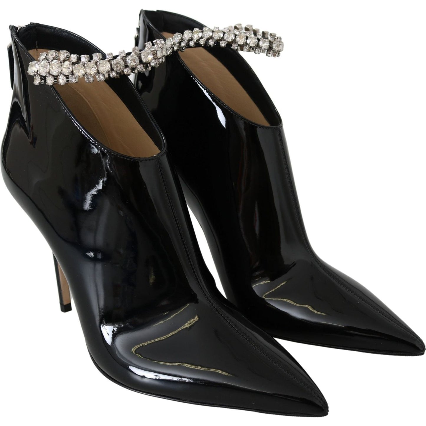 Jimmy Choo Elegant Black Patent Heeled Boots Jimmy Choo Black